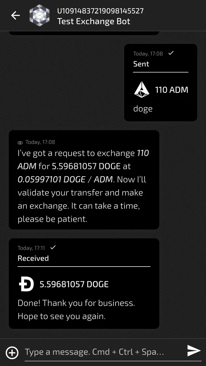 Обмен Dogecoin в чатах