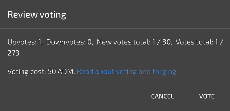How to vote for ADAMANT delegates and forging pools