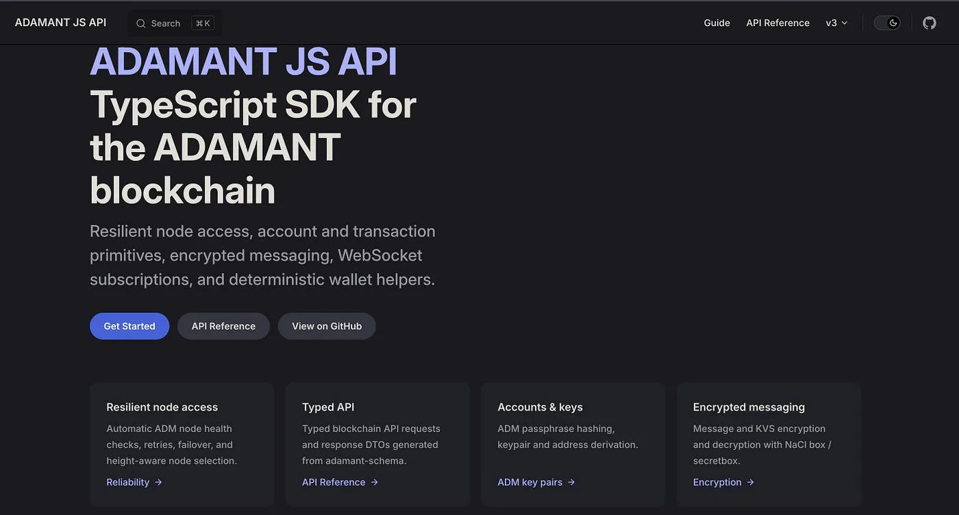Знакомьтесь: adamant-api 3.0 — современный SDK для современного узла ADAMANT