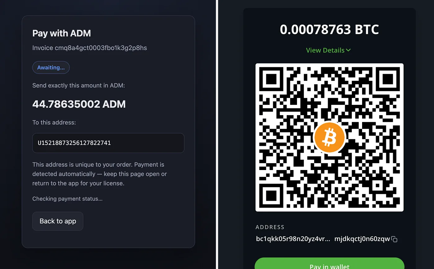 Accepting payments in crypto