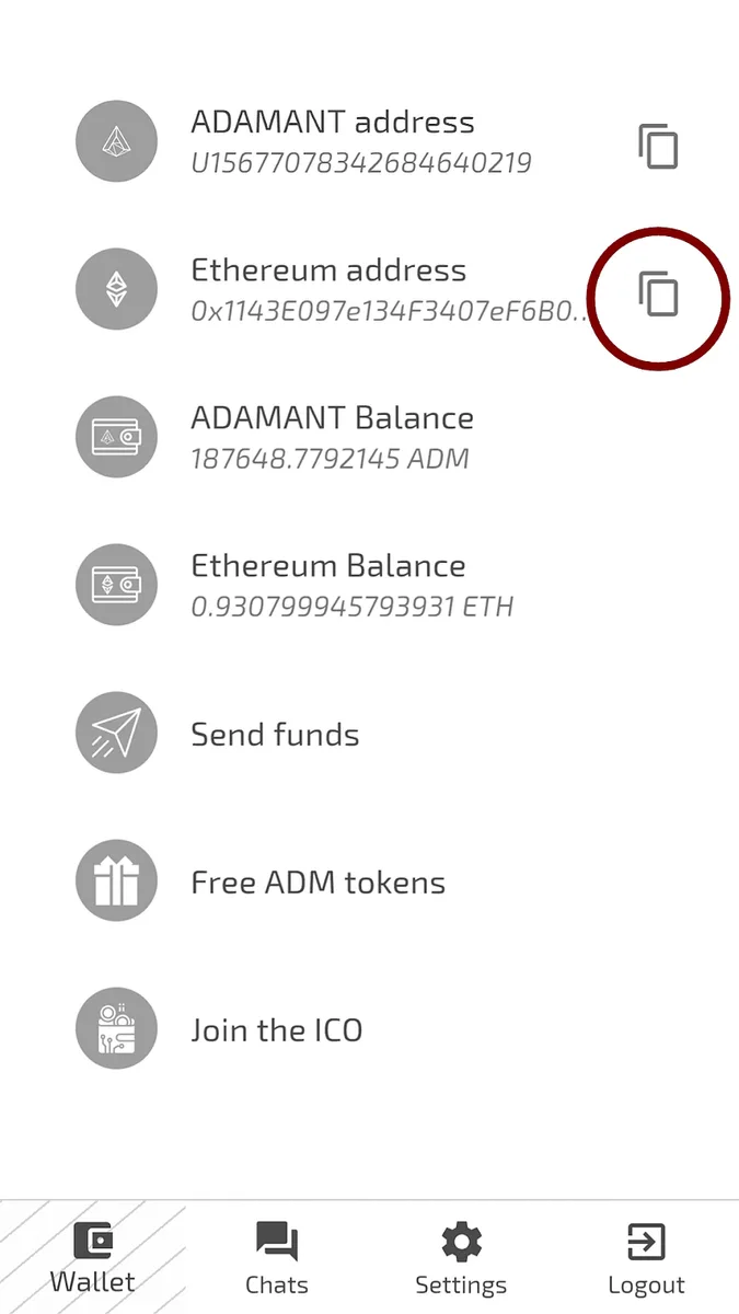 Поддержка перевода Ethereum и токенов ADAMANT в чатах теперь доступна в приватном мессенджере