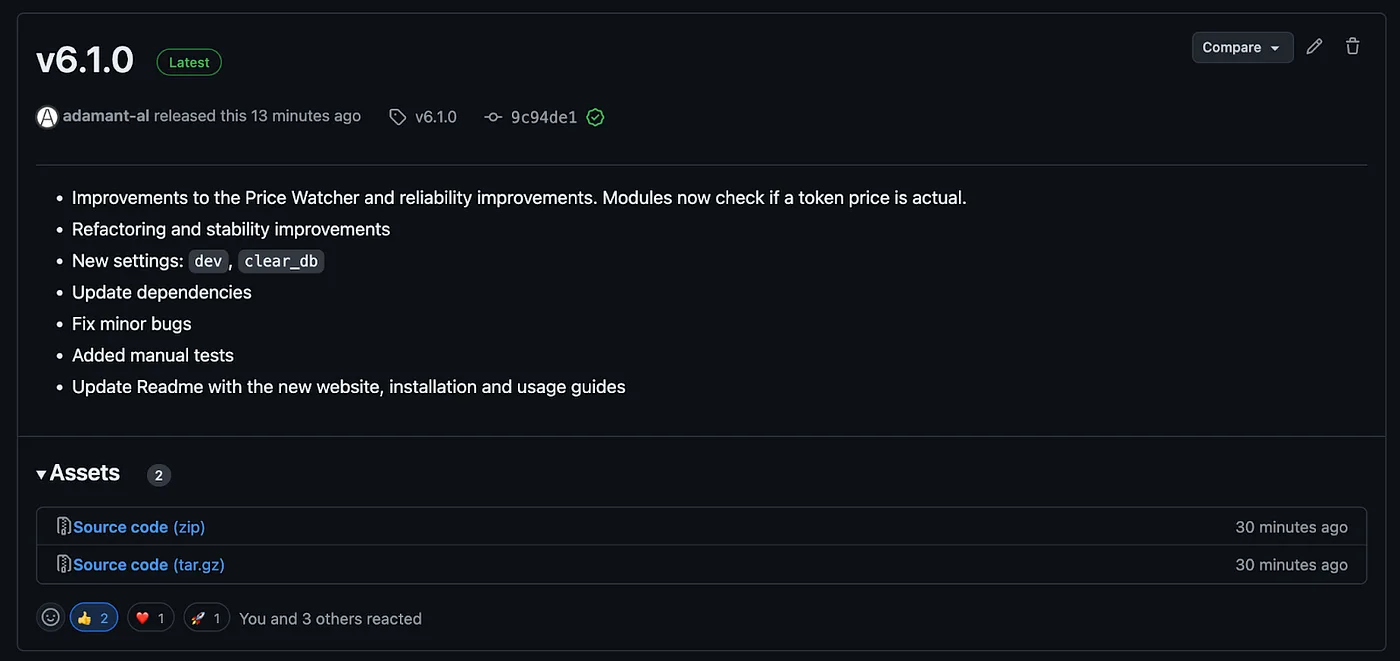 Open-source Market-making software for cryptocurrency projects updated to v6.1.0