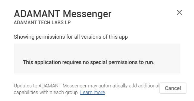 Добро пожаловать, ADAMANT, в Google Play!