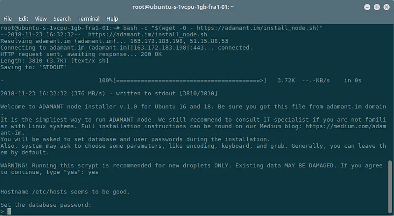 Как запустить ноду ADAMANT на Ubuntu или CentOS Linux