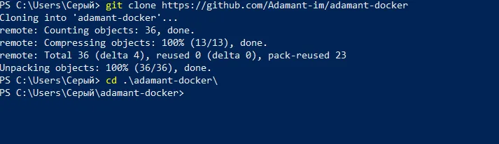 Как запустить ваш ADAMANT-нод на Docker (Windows или Mac)