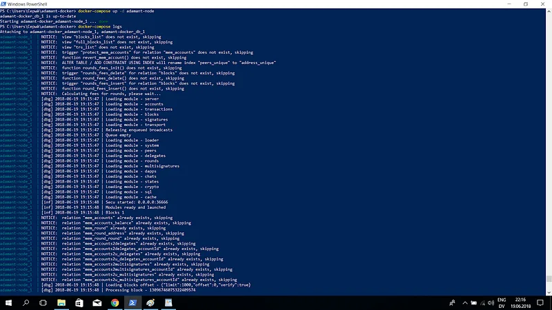 Как запустить ваш ADAMANT-нод на Docker (Windows или Mac)