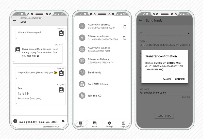 Функции безопасности ADAMANT Messenger
